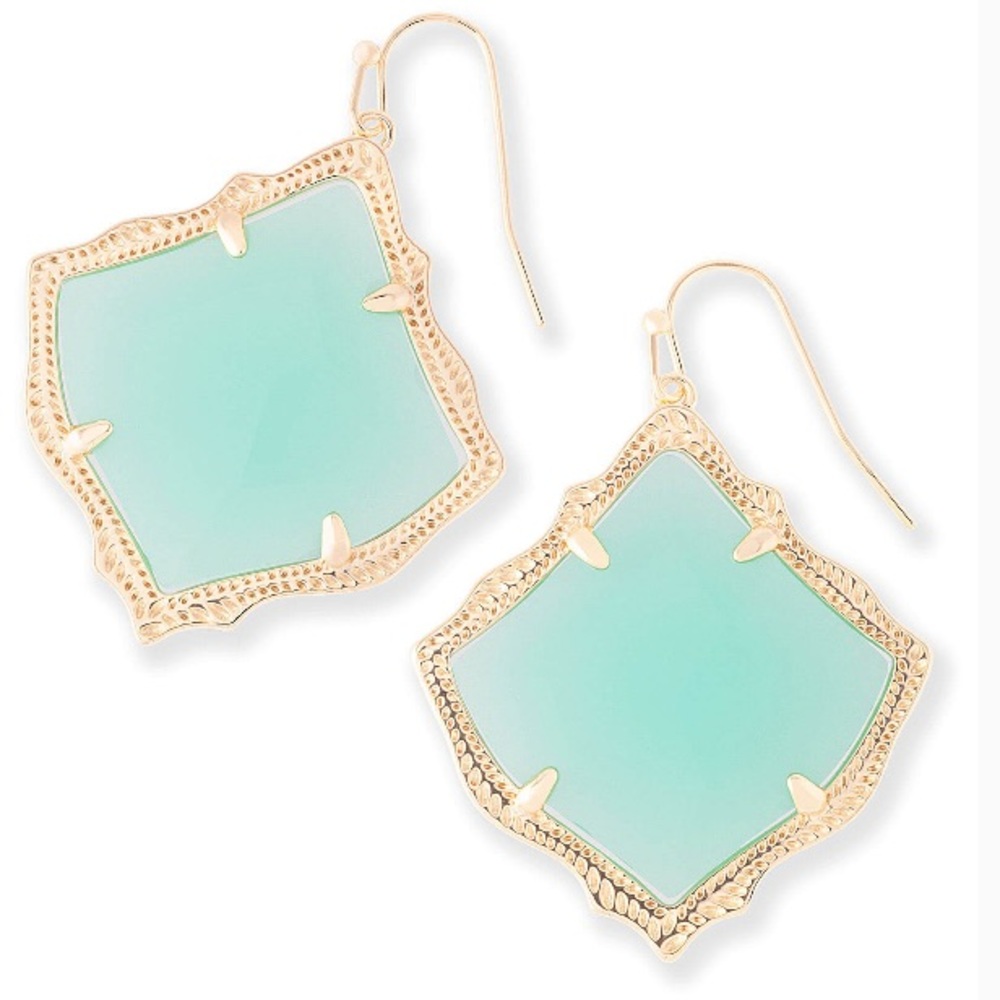 NWT Kendra Scott Kirsten Earrings Blue/Green Gold